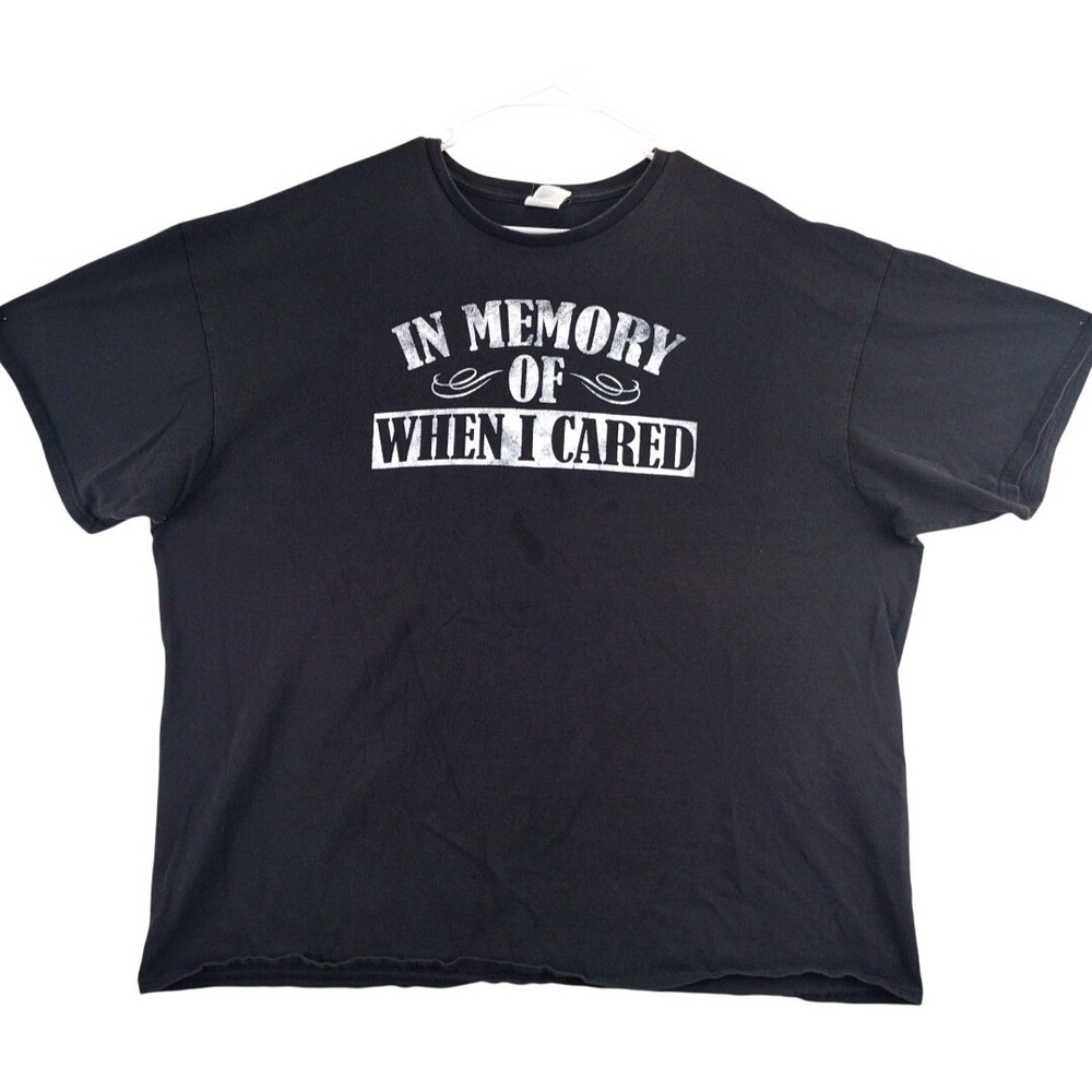 Vintage In Memory Of When I Cared Delta Pro Weight Graphic TShirt Mens 3XL Black